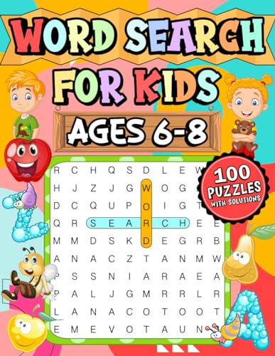 Word Search for Kids ages 6-8: 100 Puzzles with Solutions von Independently published